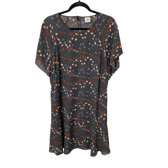 Cabi Women's Floral Print Short Sleeve Dress Size M - Picture 1 of 5